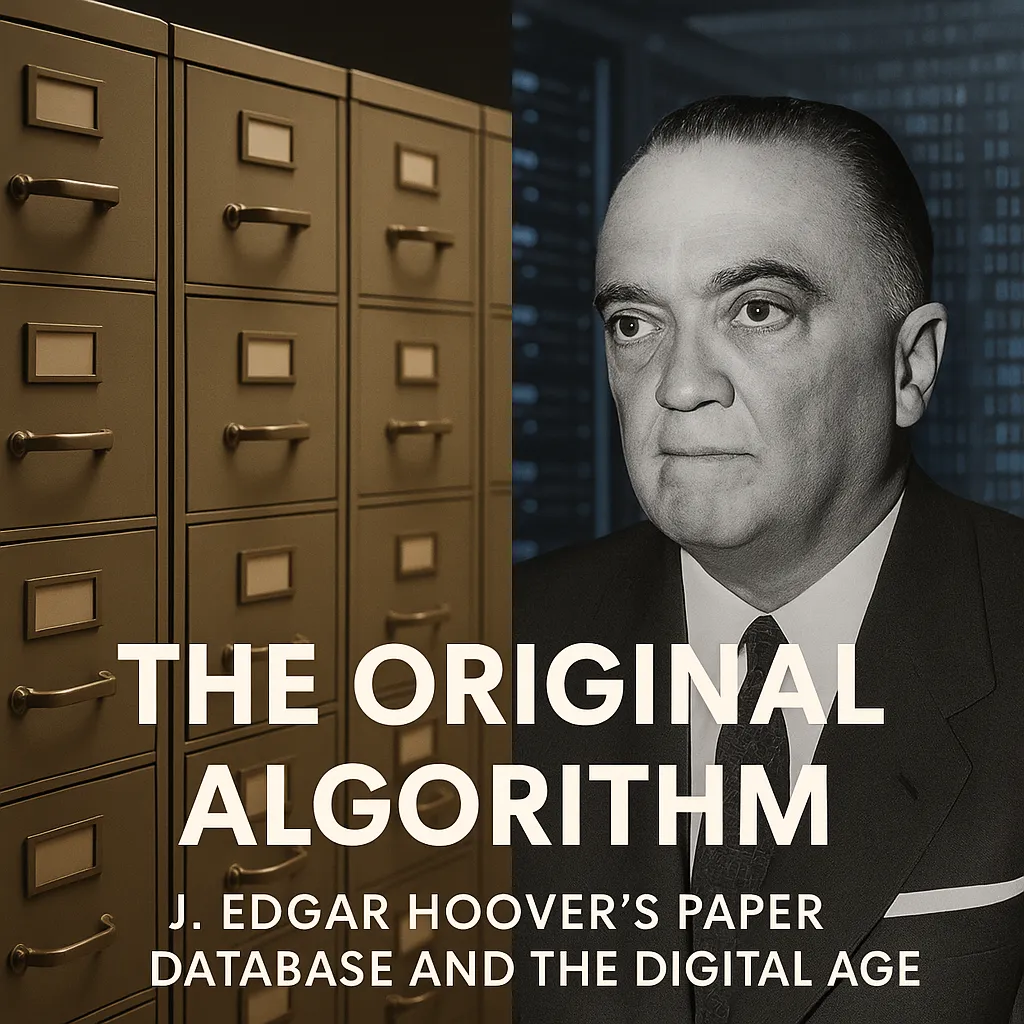 Abstract digital surveillance imagery — J. Edgar Hoover and the paper database